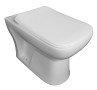 Belmonte Ceramic European Water Closet Commode Toilet EWC P Trap with Seat Cover Square - White