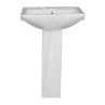 Belmonte Crystal Set Pedestal Wash Basin | Wall Mount | Ceramic | Glossy Finish