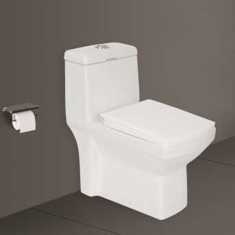 Belmonte P Trap Floor Mounted One Piece Western Toilet Commode Ripone White