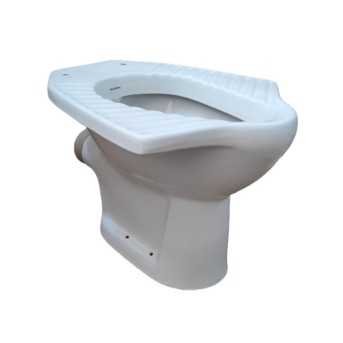 Belmonte Anglo Indian Toilet - White Ceramic, Glossy Finish, P Trap, 200mm Trap Distance