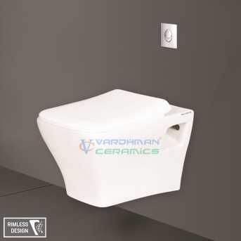 Belmonte Combo of Rimless WC Wall Mounted Neon with Pneumatic Concealed Cistern - White