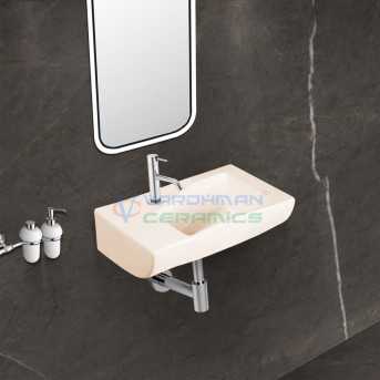 Belmonte Wall Hung Wash Basin Liza for bathroom - Ivory