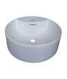 Belmonte Table Top Wash Basin Round 16 Inch X 16 Inch - White