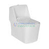 Belmonte One Piece Rimless Flushing Toilet, S-Trap Outlet on Floor, 225mm/9inch Trap Distance - White