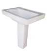 Combo of Belmonte Water Closet Ripone S Trap With LCD Pedestal Wash Basin - White