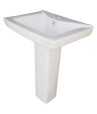 Belmonte One Piece Water Closet Cally S Trap With Small LCD Pedestal Wash Basin - White