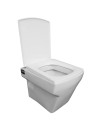 Belmonte Bathroom Toilet Seat / Commode Wall Mounted EWC Square White