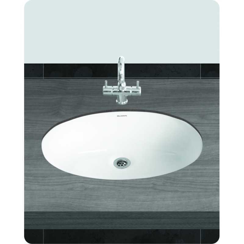 Belmonte Under Counter Wash Basin 22 Inch X 16 Inch - White