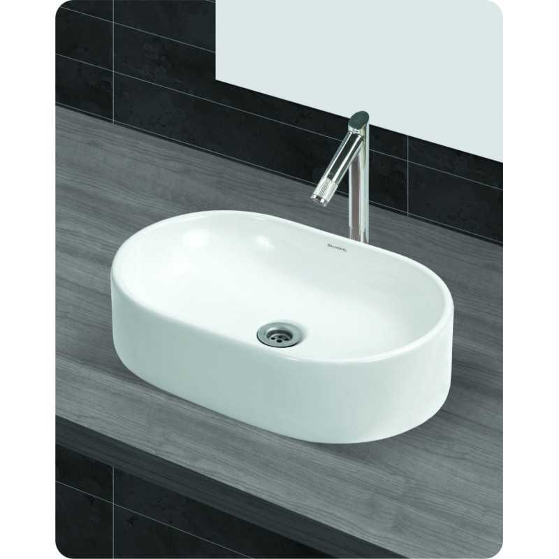 Belmonte Table Top Wash Basin Capsul 20 Inch X 12.50 Inch - White