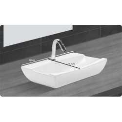 Belmonte Wall Hung cum Table Top Wash Basin Cerio - White