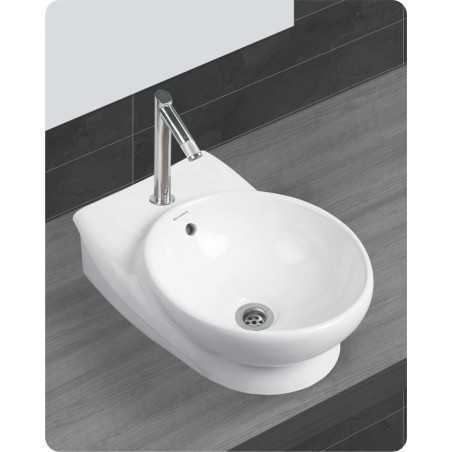 Belmonte Table Top Wash Basin Ovo 12 Inch X 17 Inch - White