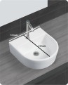 Belmonte Table Top / Wall Hung Wash Basin Spa - Ivory