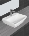 Belmonte Ceramics Table Top Wash Basin Volvo Glossy Finish 18 x 14 x 6 Inch White