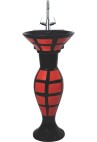 Belmonte Designer Pedestal Wash Basin Dolphin 30 Color - Red & Black