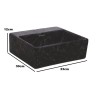 Belmonte Designer Color Table Top / Wall Mount Wash Basin for Bathroom Minova-06 Black