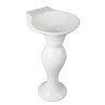 Belmonte Dolphin Set Pedestal Wash Basin | Wall Mount | Ceramic | White | Glossy Finish