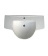 Belmonte Ceramic U Shape Pedestal Wash Basin Counter 30 x 18 Inch White