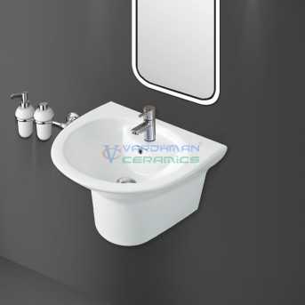 Wall Hung Wash Basin | semi pedestal wash basin