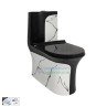 Belmonte Designer One-Piece Toilet | SVELTA-OP-SY-16 | Black & White | Glossy Finish