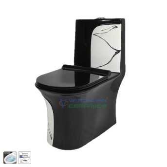 "Buy Belmonte Designer One-Piece Toilet | Glossy Black & White | Belmonte Sanitaryware"