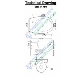 Wall Hanging Seat Size