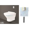 Rimless Toilet Wall Hung with Cistern Pneumatic Sanitee White Combo - Belmonte