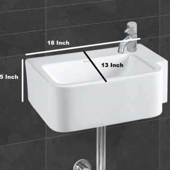 Buy Belmonte Wall Hung / Table Top Wash Basin Libra - White Online ...