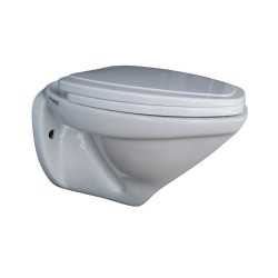 Belmonte Wall Hung Water Closet Cansil With Flush Valve & Soft Close Seat Cover - White