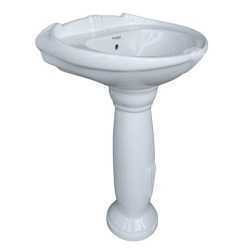 Belmonte Pedestal Wash Basin Aishwarya - White