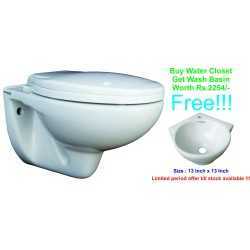 Belmonte Bathroom Wall Hung Water Closet / EWC Mini Model Ivory