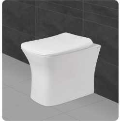 Belmonte Floor Mounted Water Closet / Western Toilet Commode / EWC Battle S Trap with Soft Close Seat Cover - Ivory