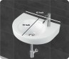 Belmonte Small Wall Hung Wash Basin for Bathroom Rado - White