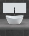 Belmonte Table Top Wash Basin Woizer 16 Inch X 14 Inch - White