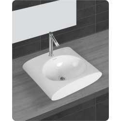 Belmonte Table Top / Wall Hung Wash Basin Slona 20 Inch X 16 Inch - Ivory