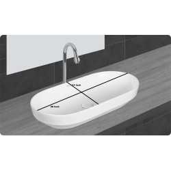 Buy Belamonte Ceramics Tabel Top Wash Basin Rossa 28 x 14 Inch Ivor...