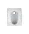 Belmonte Orissa Pan 20 Inch Indian Toilet - White Ceramic, Glossy Finish, Floor Mount