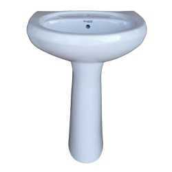 Belmonte Pedestal Wash Basin Cera - White