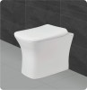 Belmonte Ceramic Floor Mounted Western Toilet Commode Water Closet EWC P Trap Battle - White