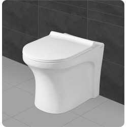 Belmonte Ceramic Floor Mounted Western Commode Toilet EWC S Trap Retro White