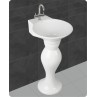 Belmonte Dolphin Set Pedestal Wash Basin | Wall Mount | Ceramic | White | Glossy Finish