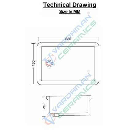 Belmonte Laboratory Sink 606 | Ceramic White Lab Sink | Glossy Finish