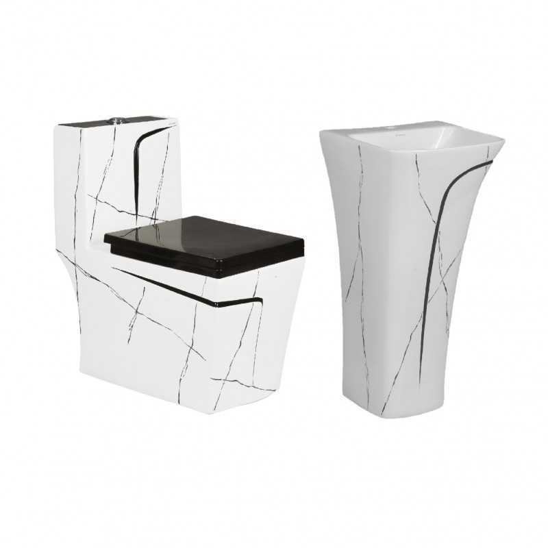 Belmonte Combo Designer Rimless EWC & Standing Wash Basin