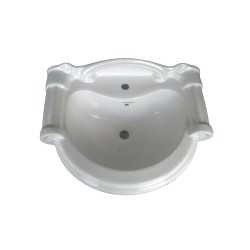 Belmonte Pedestal Wash Basin Sterling - White