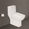 Belmonte Floor Mounted P Trap Bathroom Toilet Seat Square White