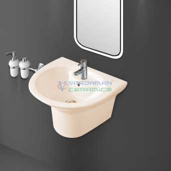 Wall Hung Wash Basin | Ivory Color Wash Basin