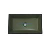 Designer Table Top Basin Style-50 - Green & Black, Matt Finish, 305x505x125mm - Belmonte