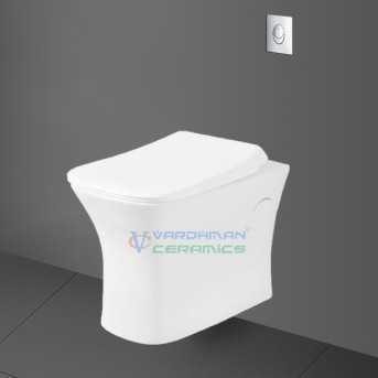 Belmonte Combo of Wall Hung Toilet Battle with Pneumatic Concealed Cistern - White