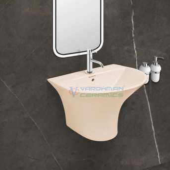 Belmonte Semi Pedestal Wash Basin Berlin - Ivory