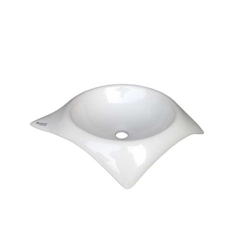 Belmonte Table Top Wash Basin Star 24 Inch X 19 Inch - White