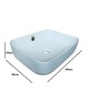 Belmonte Table Top Wash Basin for Bathroom - Battle - White